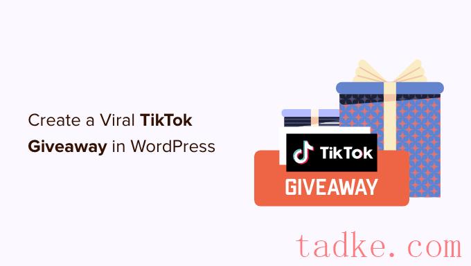 如何在wordPress中创建病毒式TikTok赠品