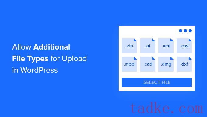 如何在WordPress中添加要上载的其他文件类型